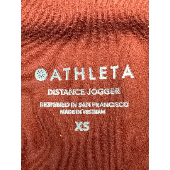 Athleta Pants Womens Extra Small Brown Distance Jogger Pockets Stretch Workout - Picture 7 of 14